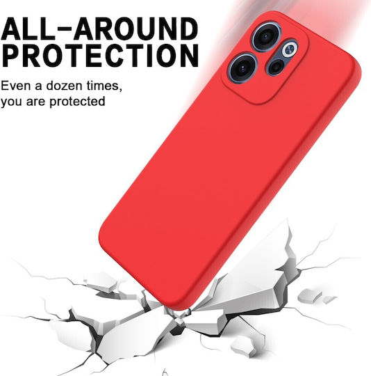 Solid Color Silicone Red Back Cover (Oppo Reno15 F)