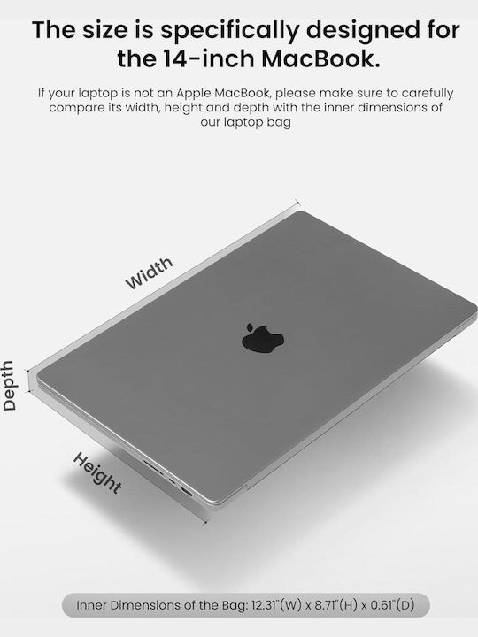 tomtoc Τσάντα για Laptop 14" σε Μπλε χρώμα A14D2B2