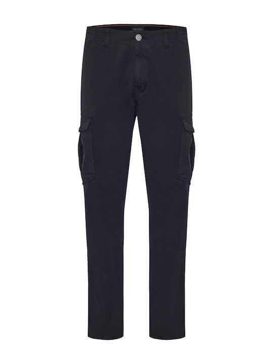 Men's Cargo Pants Elastic Regular Fit Black FBM007-030-02-Black