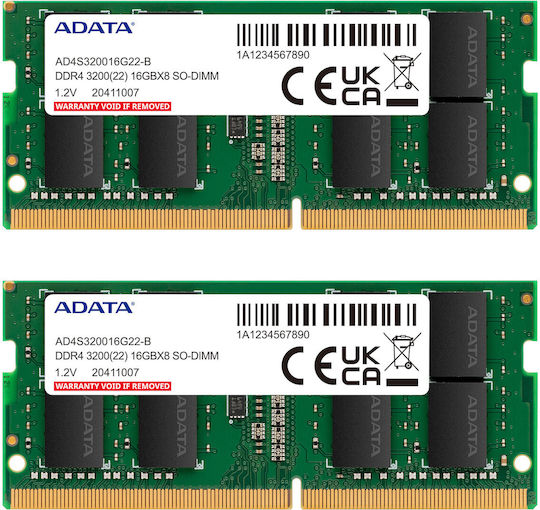 Adata DDR4 16GB RAM με 2x8GB Modules για Laptop