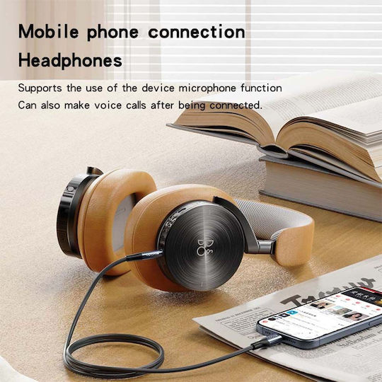 Yesido USB 2.0 Кабел USB-C Мъжки - 3,5 мм Черен 1м