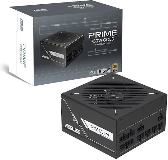 Asus Prime Gold Black Edition 750W Μαύρο Τροφοδοτικό Υπολογιστή Full Modular 80 Plus Gold