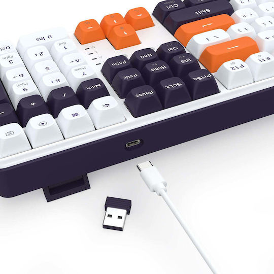 Redragon K689WBO-RGB-PRO Drahtlos Gaming Mechanische Tastatur 75% mit RGB-Beleuchtung (Englisch US) Wyvern