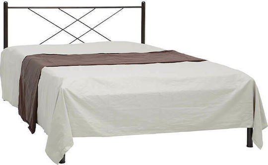 Pat Single Metal Negru Pentru Saltea 90x190cm