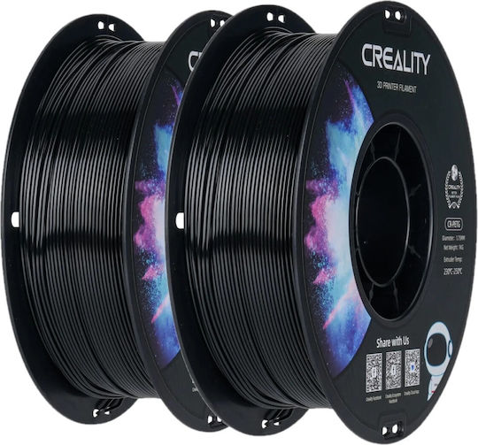 Creality3D PETG 3D Printer Filament 1.75mm Black 2kg 2pcs Spool