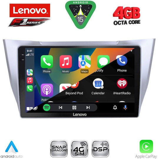 Lenovo Car Audio System for Lexus RX300 2003-2008 Bluetooth USB WiFi GPS Apple CarPlay Android Auto with 10" Touch Screen