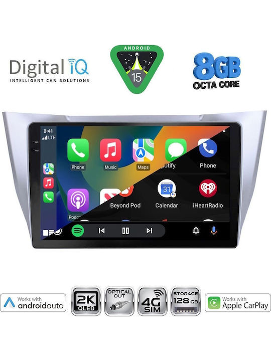 Digital IQ Car Audio System for Lexus RX300 2003-2008 Bluetooth USB WiFi GPS Apple CarPlay Android Auto with 10" Touch Screen