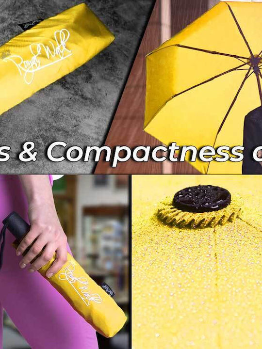 Royal Walk Windproof Automatic Umbrella Compact Yellow