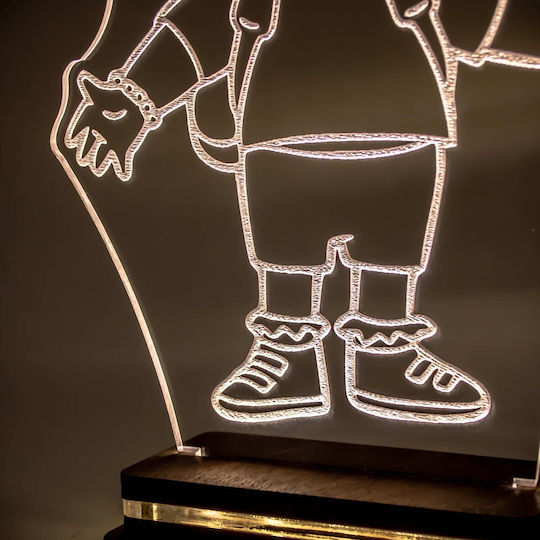 World of Wood LED Детска Декоративна Лампа Дора Изследователката Бяла 21x15cm
