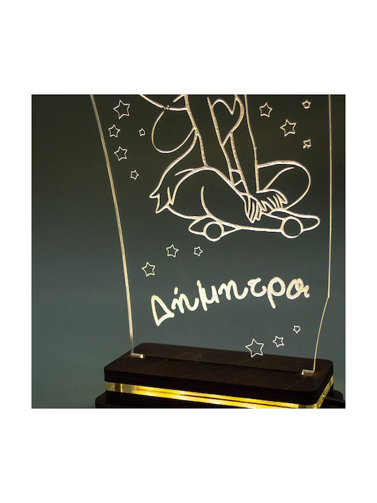 World of Wood Led Kids Decorative Lamp Tinker Bell White 21x14cm