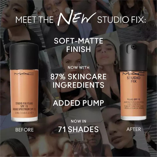 MAC Cosmetics Mini Studio Fix Liquid Make Up SPF 15 24 Hour Matte Foundation + Oil Control Make Up 15ml