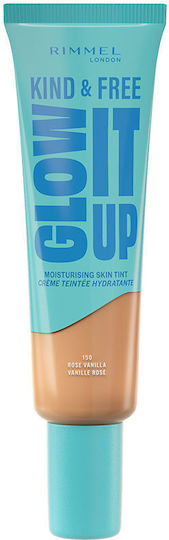 Rimmel Kind & Free Glow It Up Moisturising Skin Tint Make Up Flüssig 150 Rose Vanilla 30ml