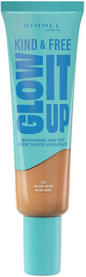 Rimmel Kind & Free Glow It Up Moisturising Skin Tint Make Up Mov/alb 210 Bej auriu 30ml