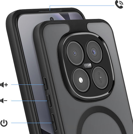 Avizar Handyhülle Redmi Note 15 Pro Plus 5G Verstärkt Magsafe Zubehör Kompatibel Schwarz