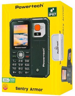Powertech Sentry Armor Dual SIM Мобилен Телефон с Бутони Хаки