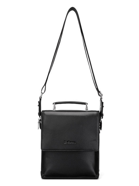 Leder Herren Tasche Schulter / Crossbody Schwarz