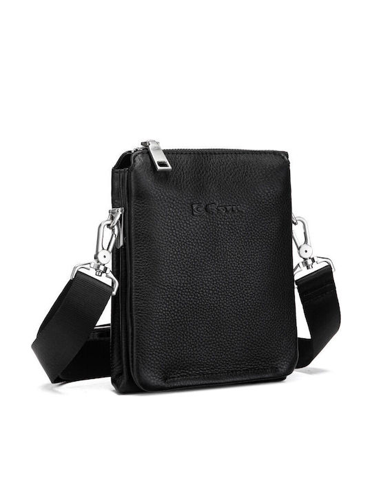Leder Herren Tasche Schulter / Crossbody Schwarz