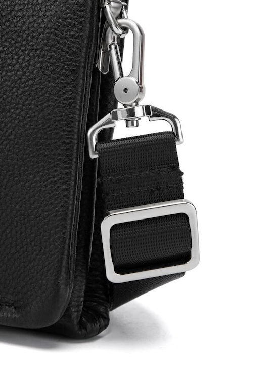 Leder Herren Tasche Schulter / Crossbody Schwarz