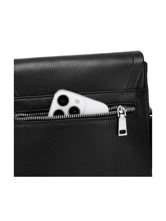 Leder Herren Tasche Schulter / Crossbody Schwarz