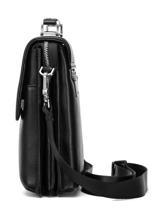 Leder Herren Tasche Schulter / Crossbody Schwarz