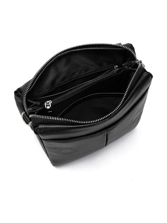 Leather Men's Shoulder / Crossbody Bag Black