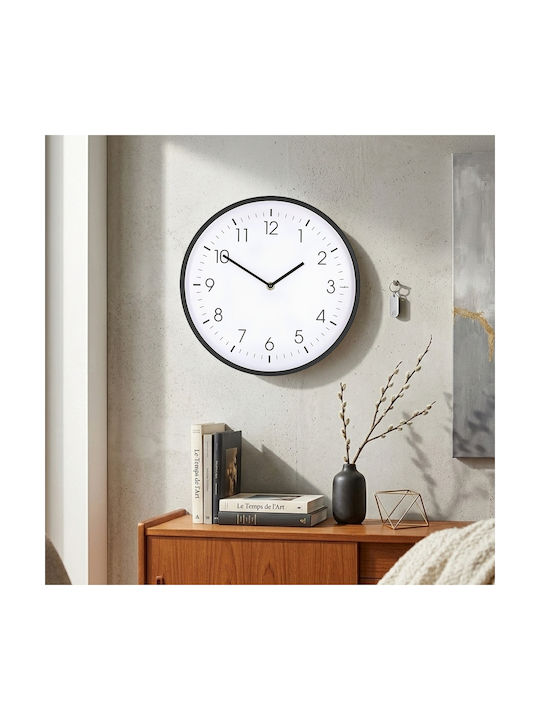 Nedis 30 Cm Wanduhr Leise Bewegung Leichtes Gehäuse Weiße Schwarze