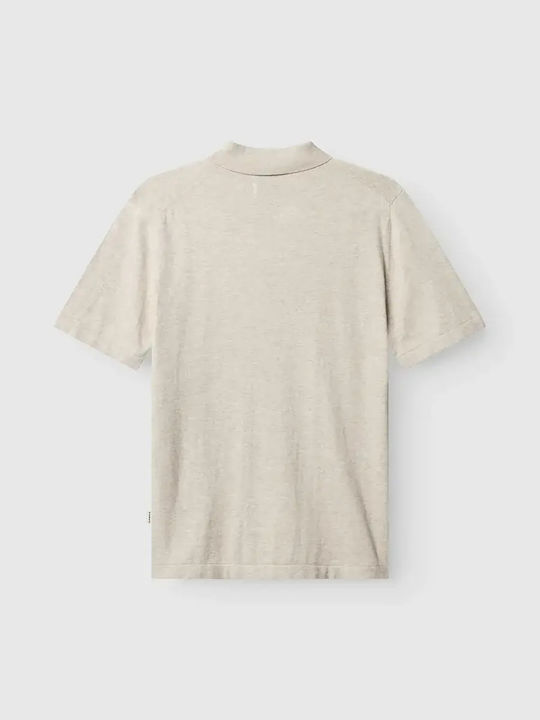 Polo Short Sleeve Beige Blouse