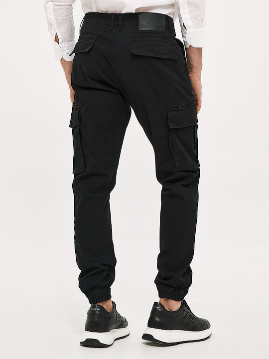 Cargo Elastic Trousers Black