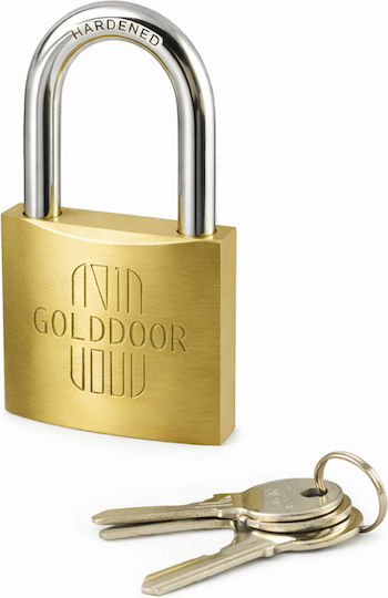 Golddoor Bronze Padlock Brass with Key 50mm 1pcs