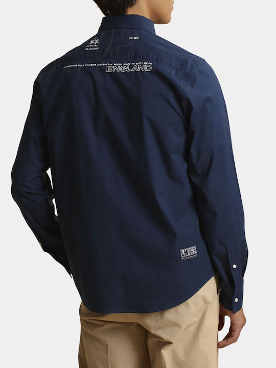 Mănecă Lungă Cămașă Regular Fit Darkblue