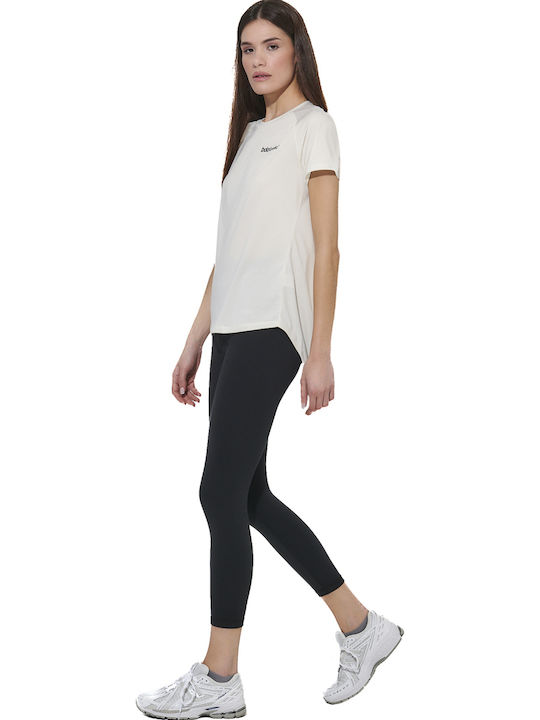 Damen Sport T-shirt Schnell Trocknend Weiß