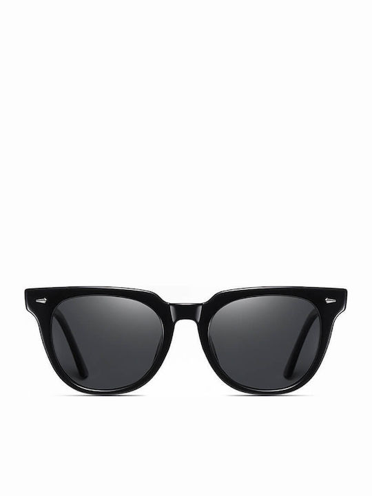Moscow Mule Miami Women's Sunglasses with Black Plastic Frame and Black Polarized Lens MM/3361/1