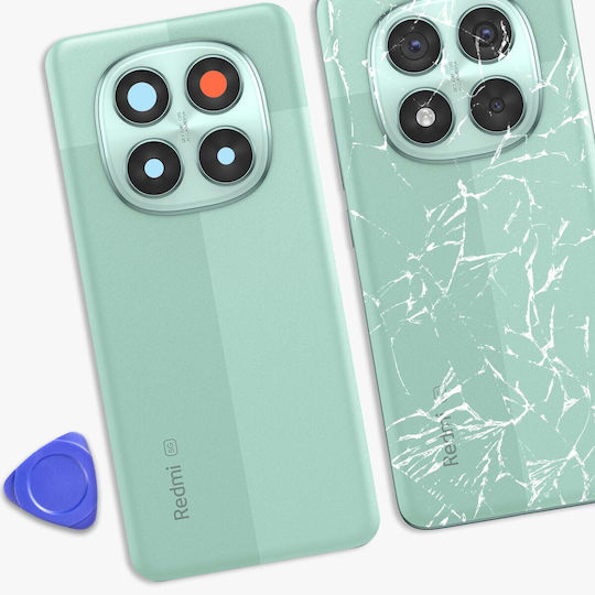 Clappio Handy Ersatzabdeckung Redmi Note 14 Pro 5G Kompatible Blass Grünes