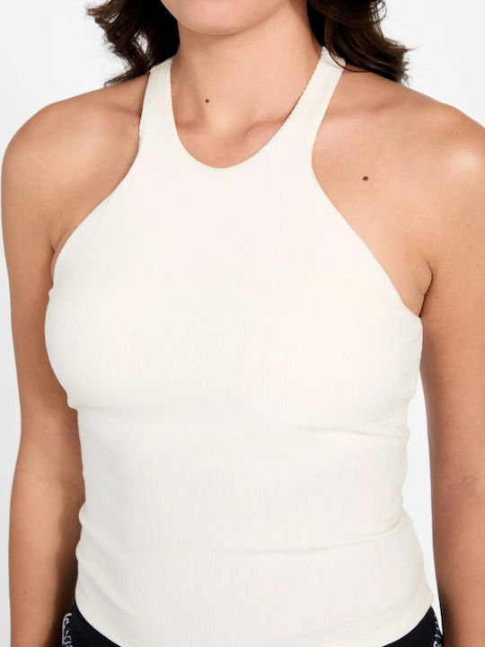 Athleisure Women's Sleeveless Blouse White