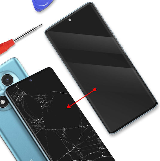 Clappio Full Amoled Screen Redmi Note 14 Pro 4g Touch Glass Chassis Black Blue
