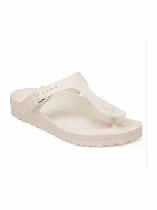 Gizeh Eva Flip Flops in Sandal Style in White Colour