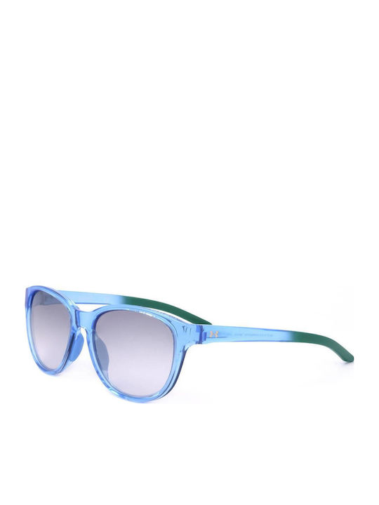 Under Armour Women's Sunglasses with Blue Plastic Frame and Gray Lens UA0014GSMVU