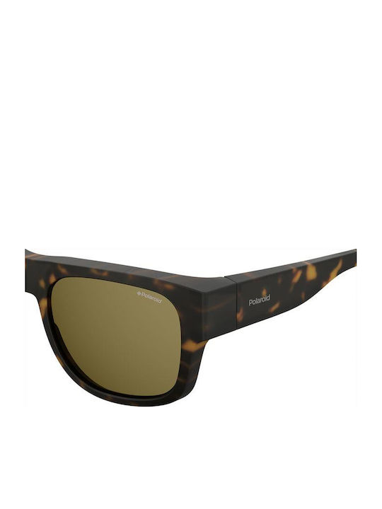 Polaroid Men's Sunglasses with Brown Tartaruga Plastic Frame and Brown Polarized Lens