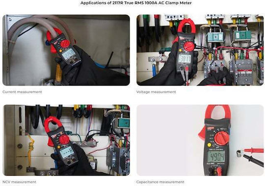 Uni-T Clamp Meter Digital 1000A AC True RMS with Test Leads 2117R