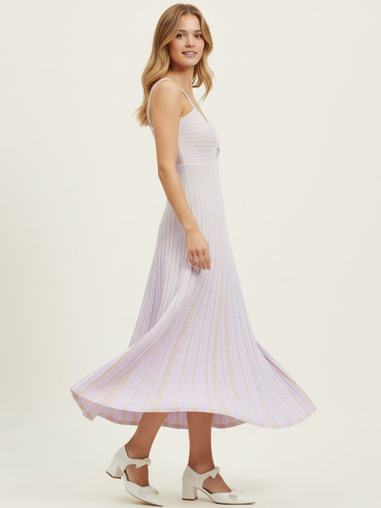 Summer Maxi Evening Dress Yellow/Lilac