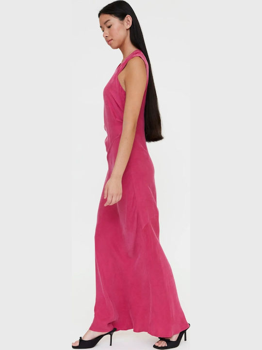 Summer Maxi Dress for Wedding and Christening Fuchsia