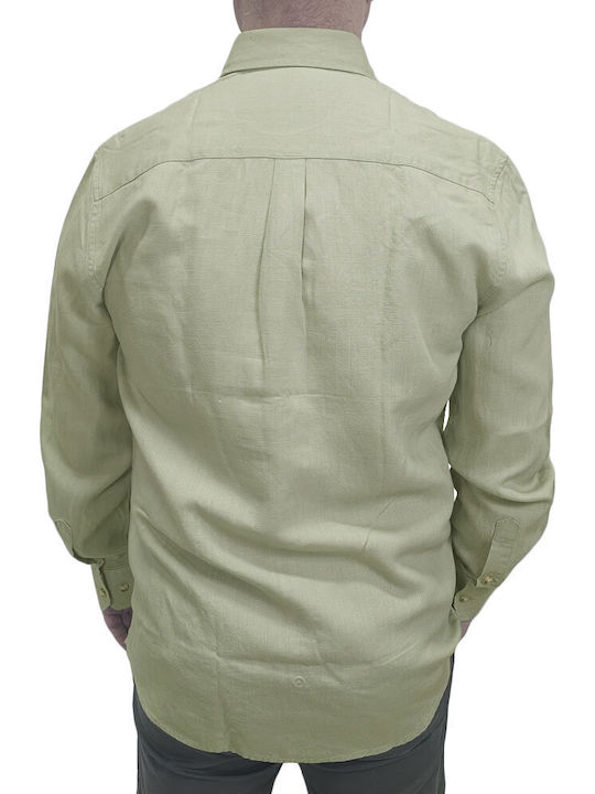 Long Sleeve Shirt In Regular Fit Green