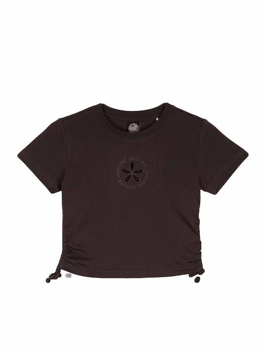 Women's T-shirt Floral Black