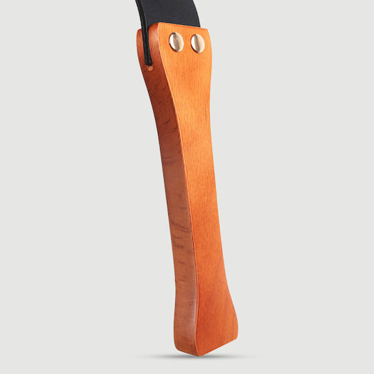 Leather Punishment Strap Wooden Handle Black