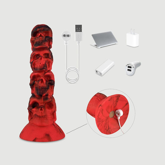 Realistischer Vibrator mit Fernbedienung Rot