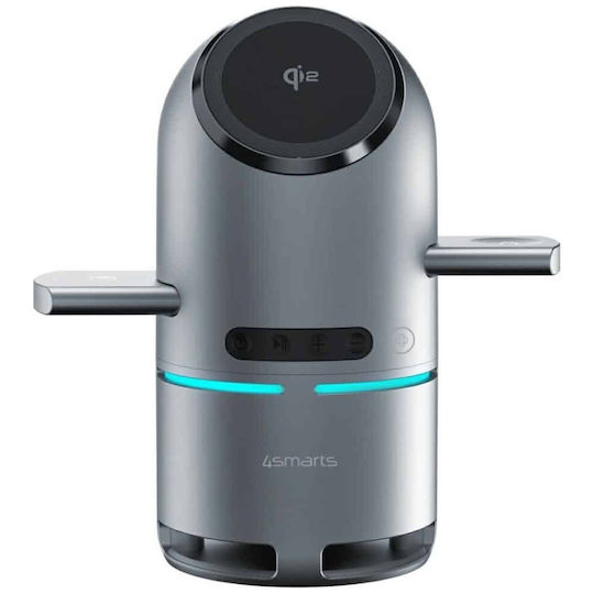 4Smarts Kabelloser Qi2 Ladegerät Grau (Chargebot Sound)
