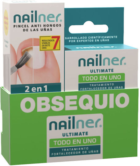 Nailner Nagelbürsten 2-in-1 Antimykotische Bürste Case 2 Stück