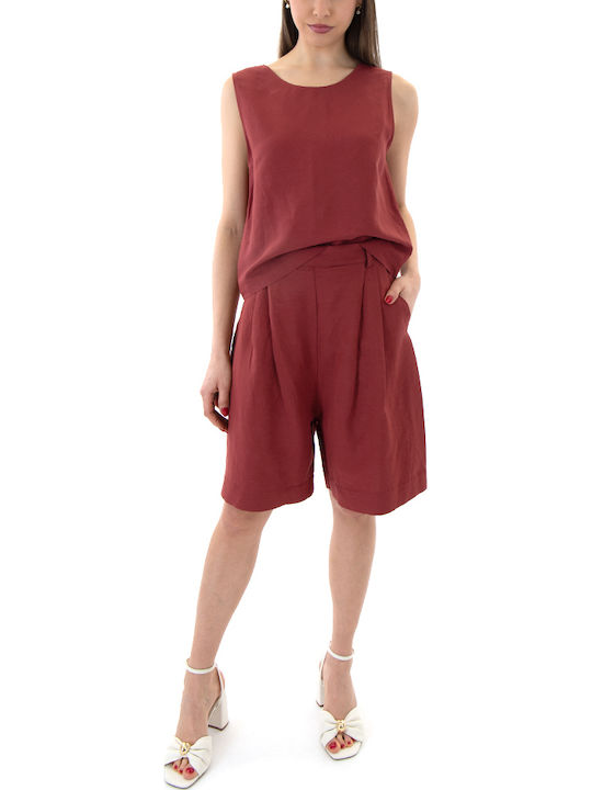 Damen Bluse Ärmellos Chili