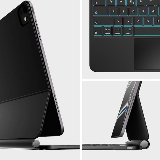 Θήκη Πληκτρολόγιο Nimin Ipad Pro 11 M4 2024 Qwertz Touchpad Μαύρη