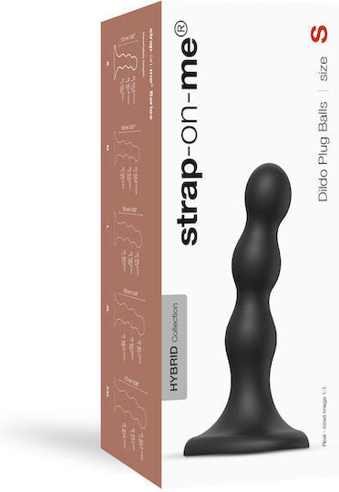 Strap On Me Dildo with Scrotum and Suction Cup Black